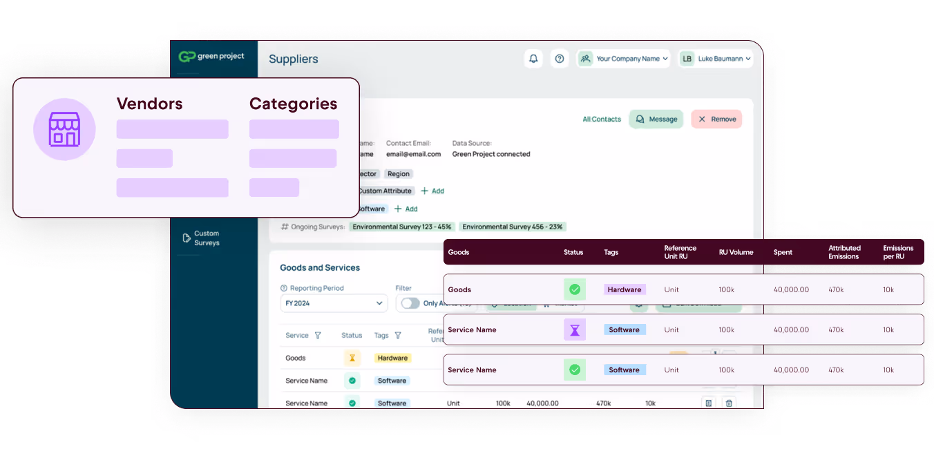 A suppliers page