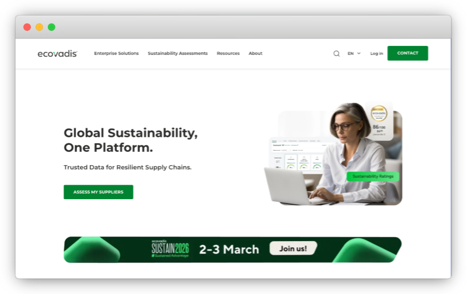 EcoVadis is shown as part of Green Project's assessment of top 10 carbon accounting platforms in APAC