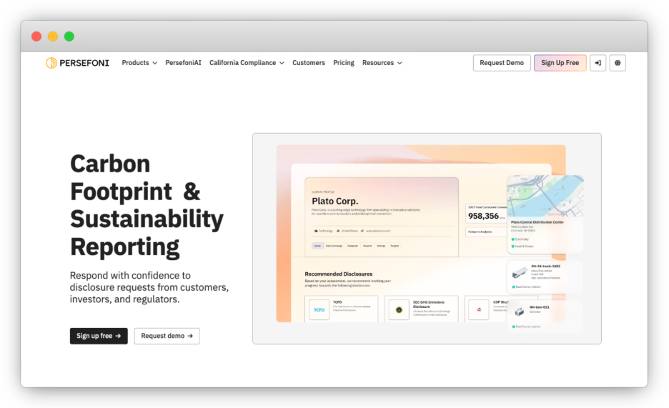 Persefoni is shown as part of Green Project's assessment of top 10 carbon accounting platforms in APAC