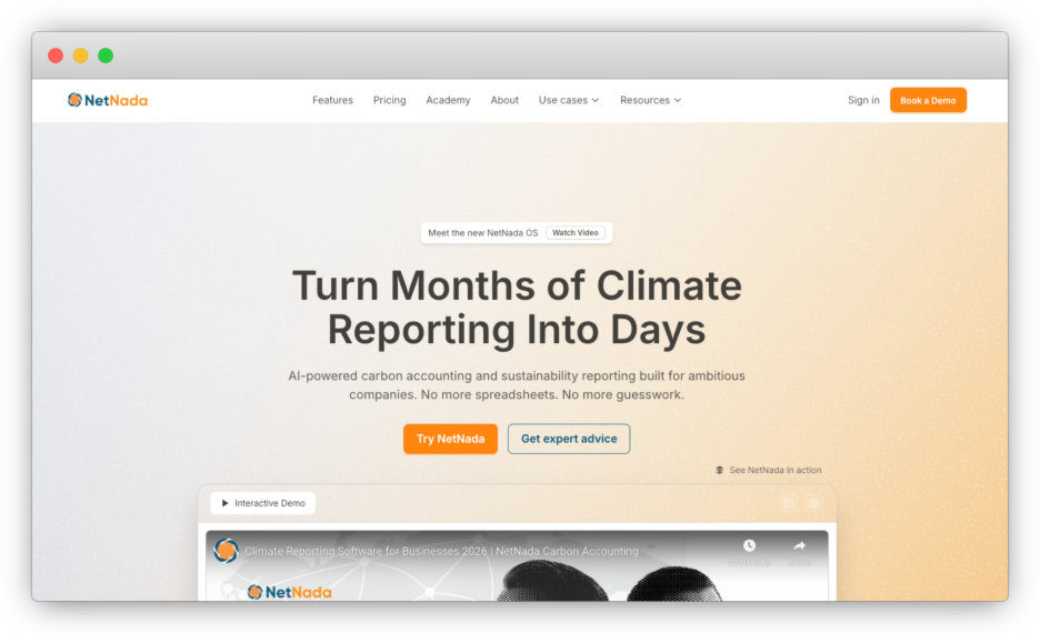 NetNada is shown as part of Green Project's assessment of top 10 carbon accounting platforms in APAC