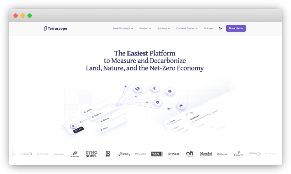 Terrascope is shown as part of Green Project's assessment of top 10 carbon accounting platforms in APAC