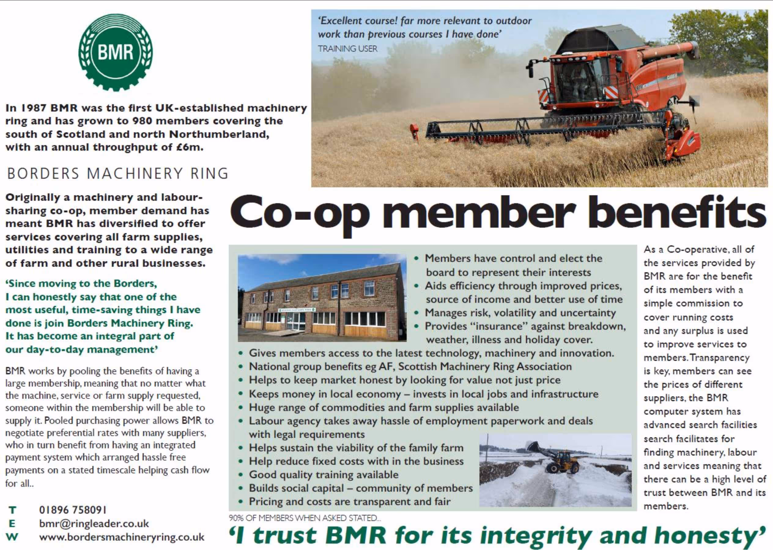 BMR Co op members benefits