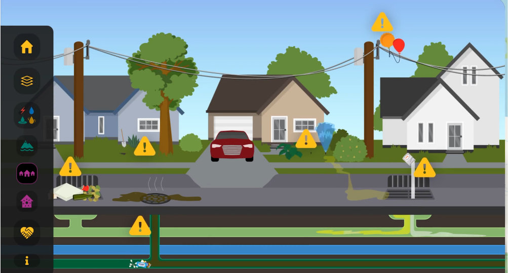 Integrated media viewers let visitors delve deeper into local environmental issues.