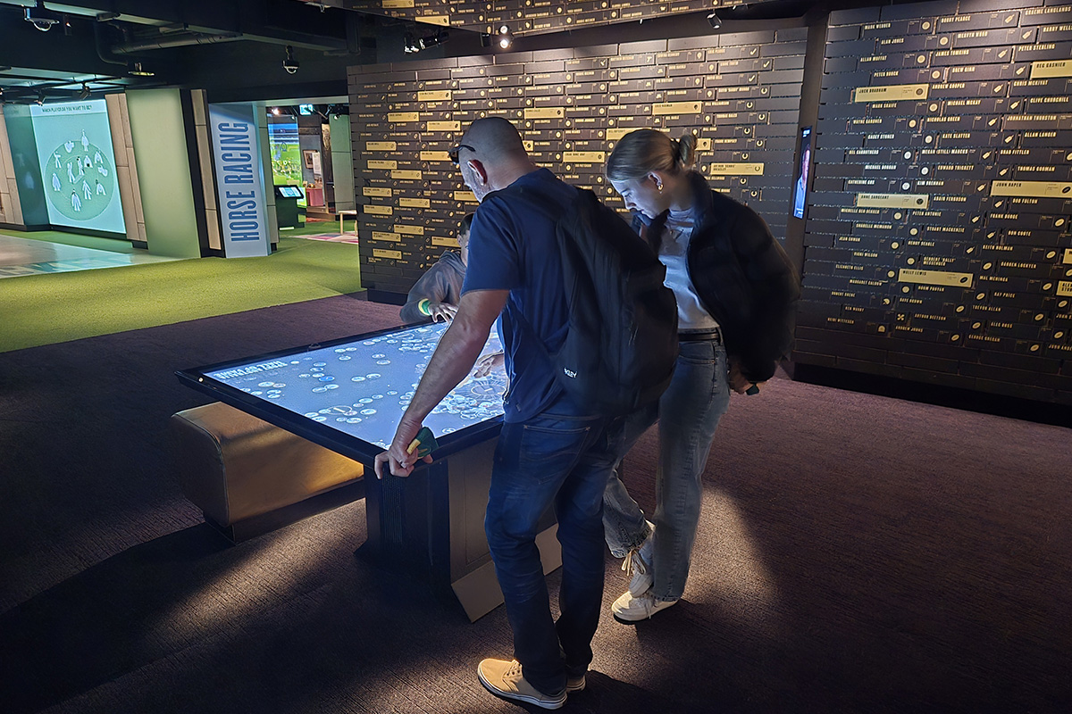 Our touch tables are found around the world. This installation is at the Australian Sports Museum in East Melbourne, Australia.