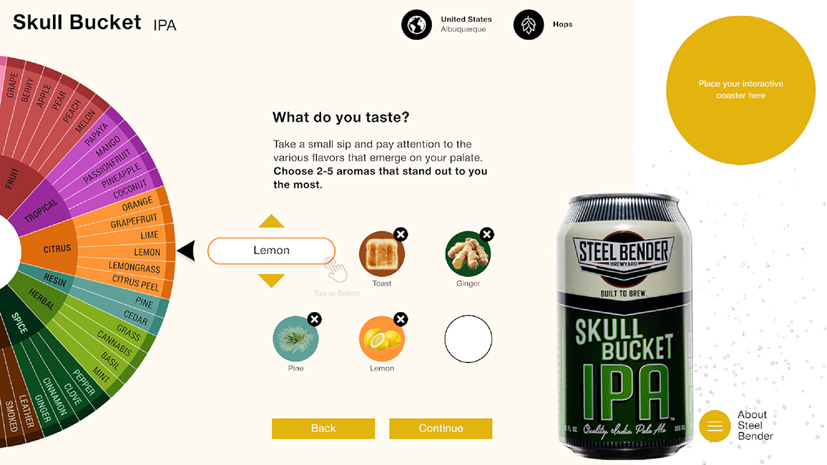 The tasting wheel was specifically developed for the Beer Experience