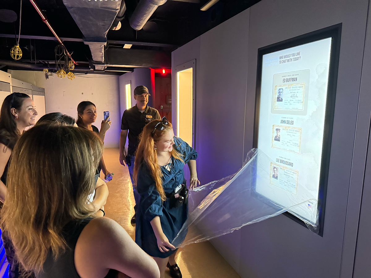 Revealing the interview station aboard the USS Missouri during the second installation visit