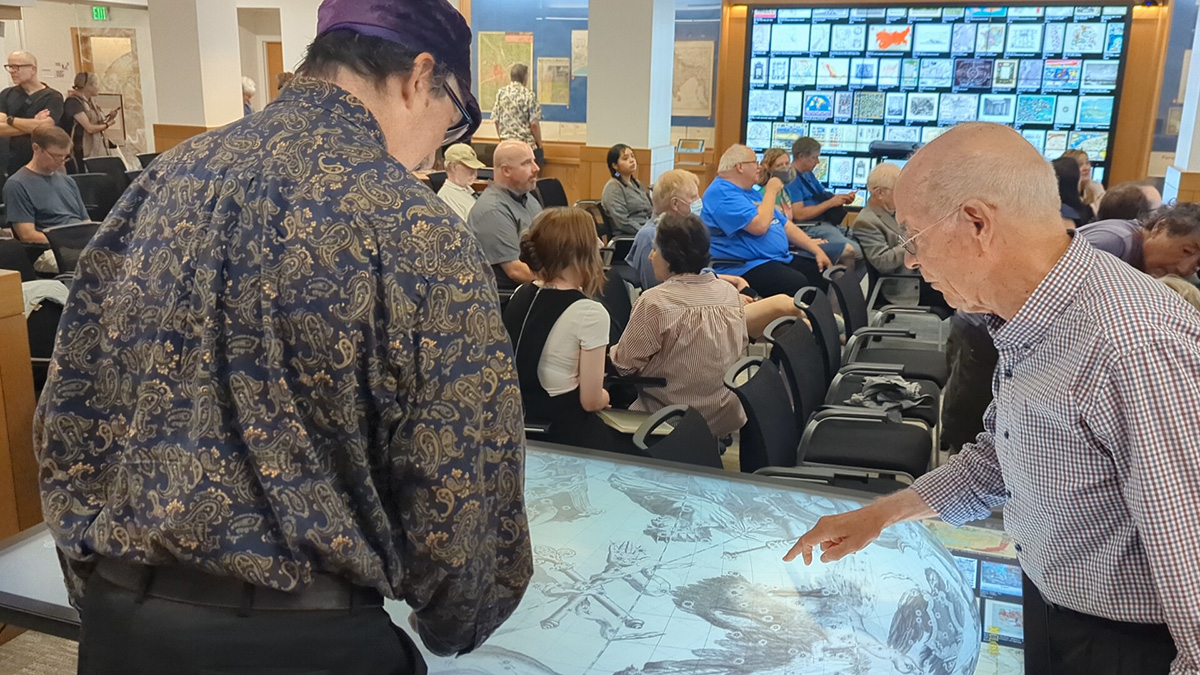 Our 75” 8K Pro touch table at the David Rumsey Map Center