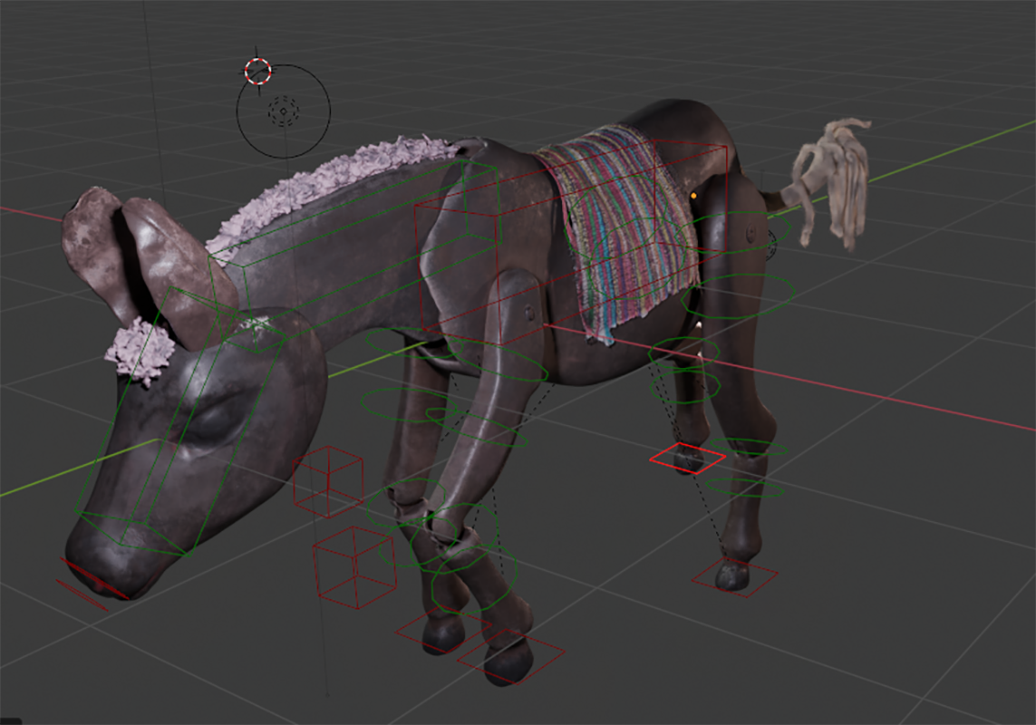 The 3D model of Miguelito, based on the original marionette.