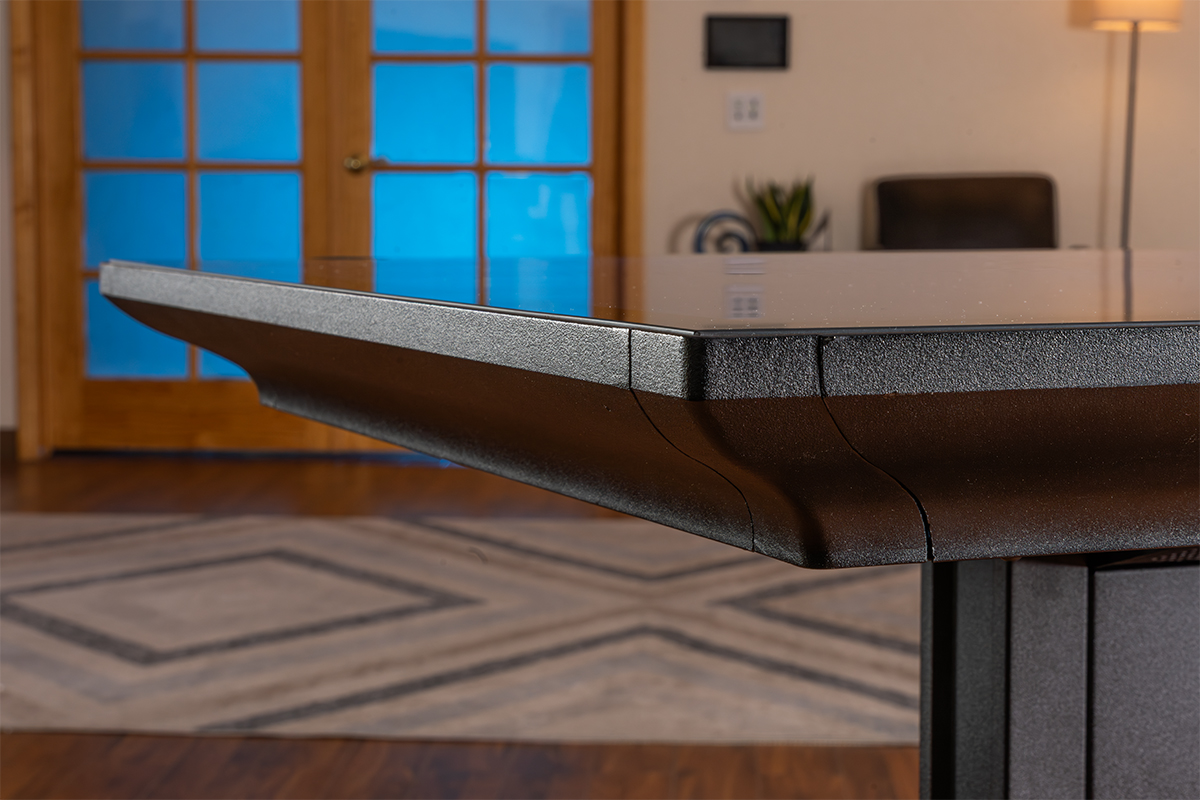 The all-new slim frame design features 3D printed metal corners and no visible fasteners to create a sleek silhouette.