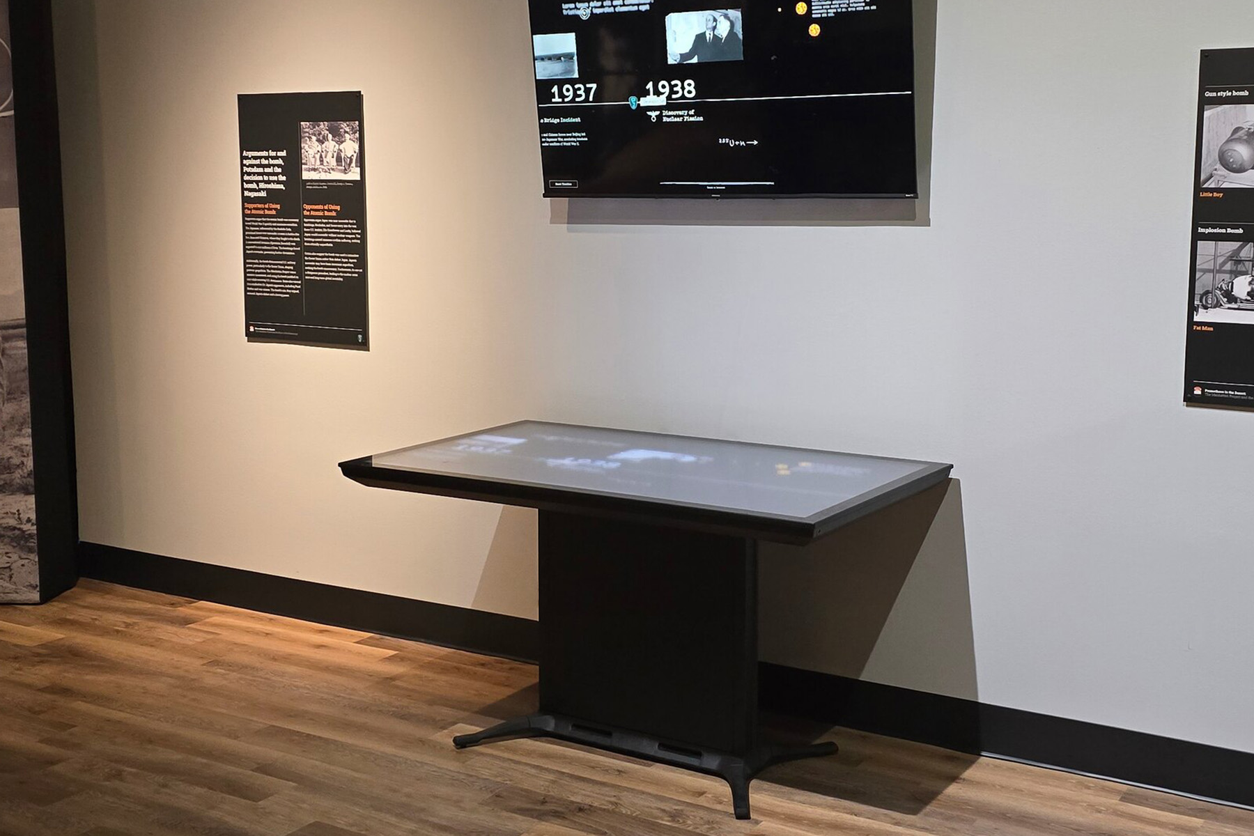 Interpretive panels provide additional information and context to the project.