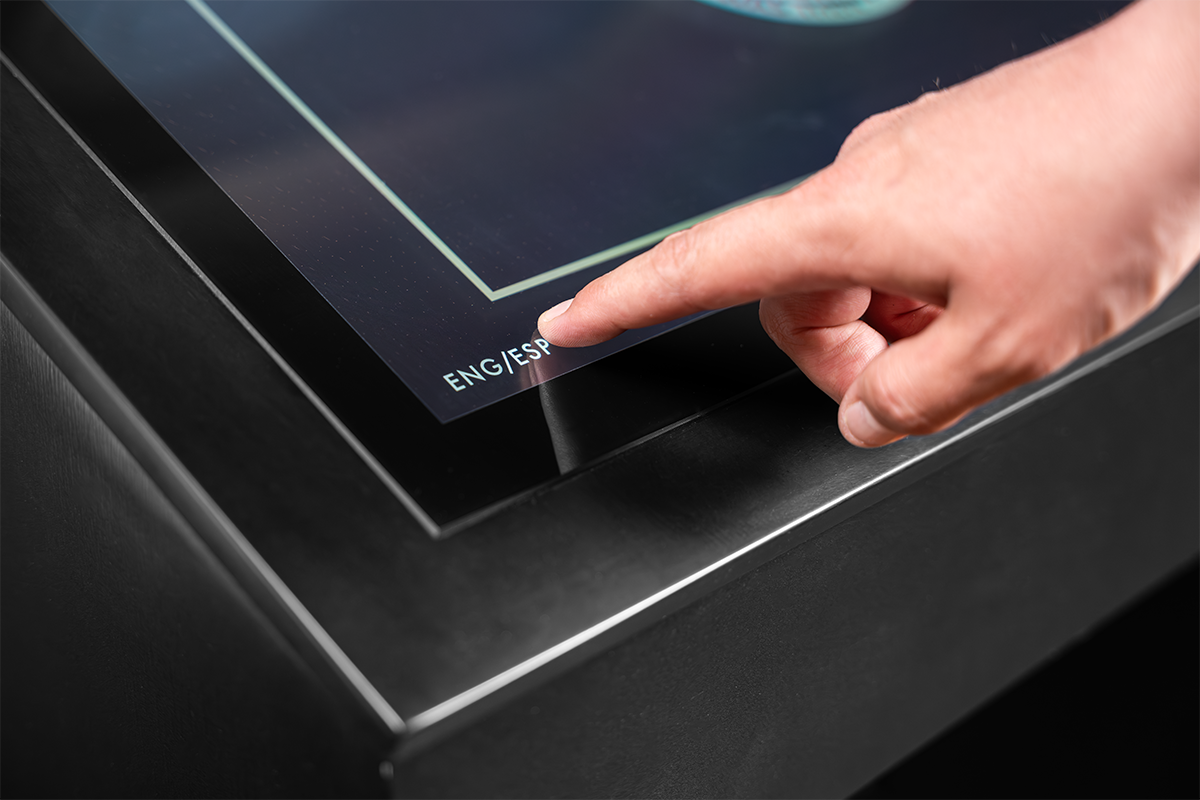 TouchStory accommodates translated text for up to three LTR languages, each of which can be easily toggled by the user in the final application.