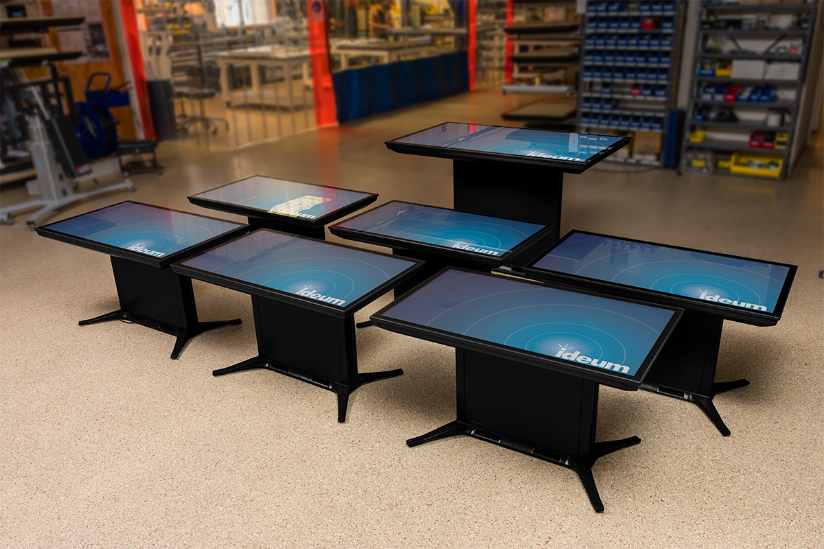 A fleet of Platform II and Pico touch tables; each of these models are available in our rental lineup.