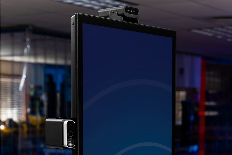 External camera enclosures designed for Orbbec and Logitech cameras.