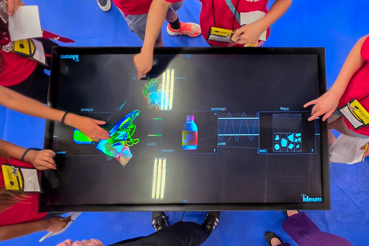 Campers learned about our touch table technology, and the software we build for them, including the EM Spectrum exhibit.