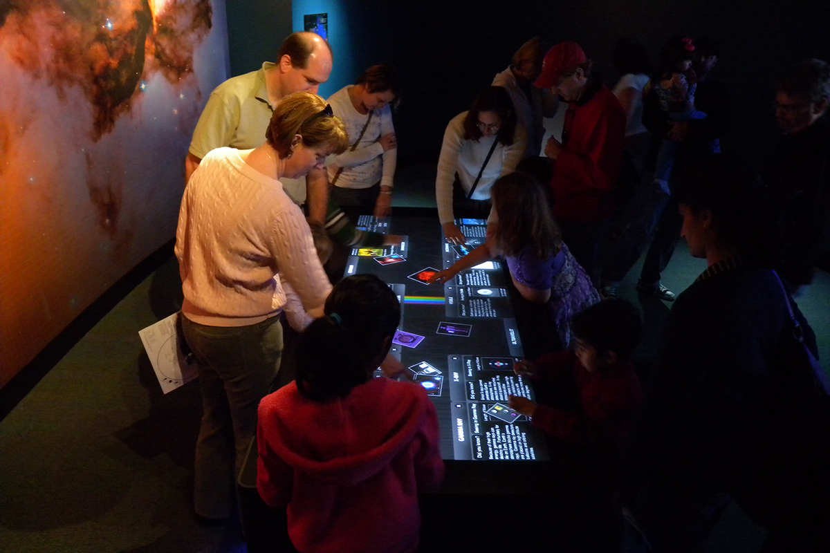 The very first version of EM Spectrum on a 100” projection touch table.