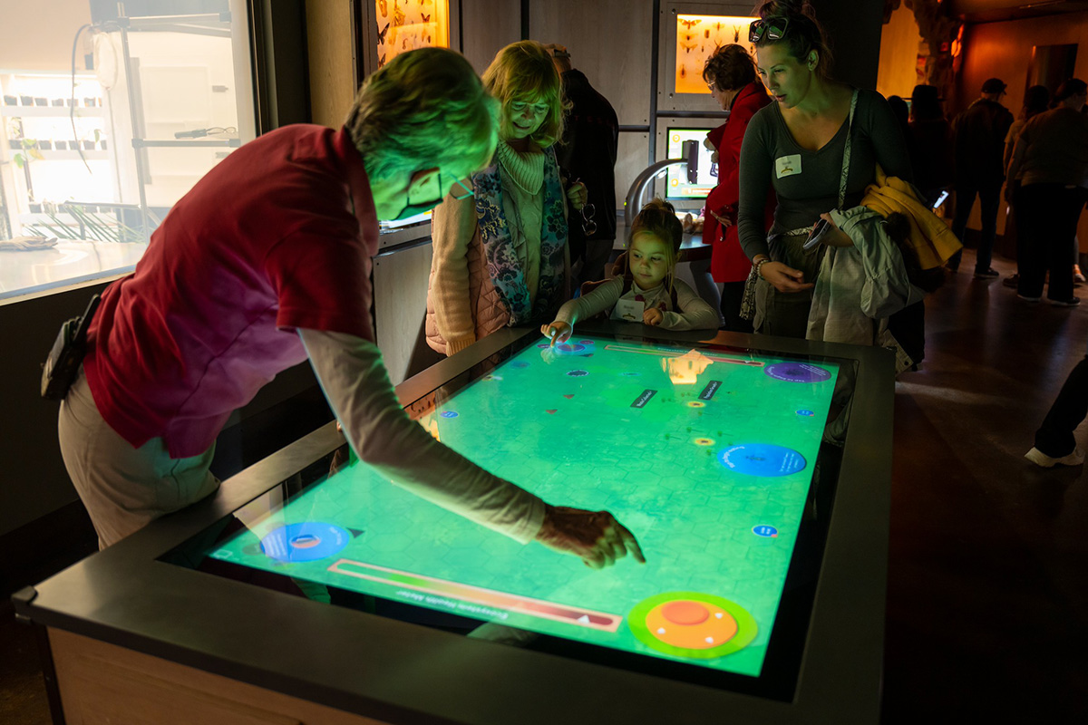 One of two volunteer station touch tables built for the San Diego Zoo.