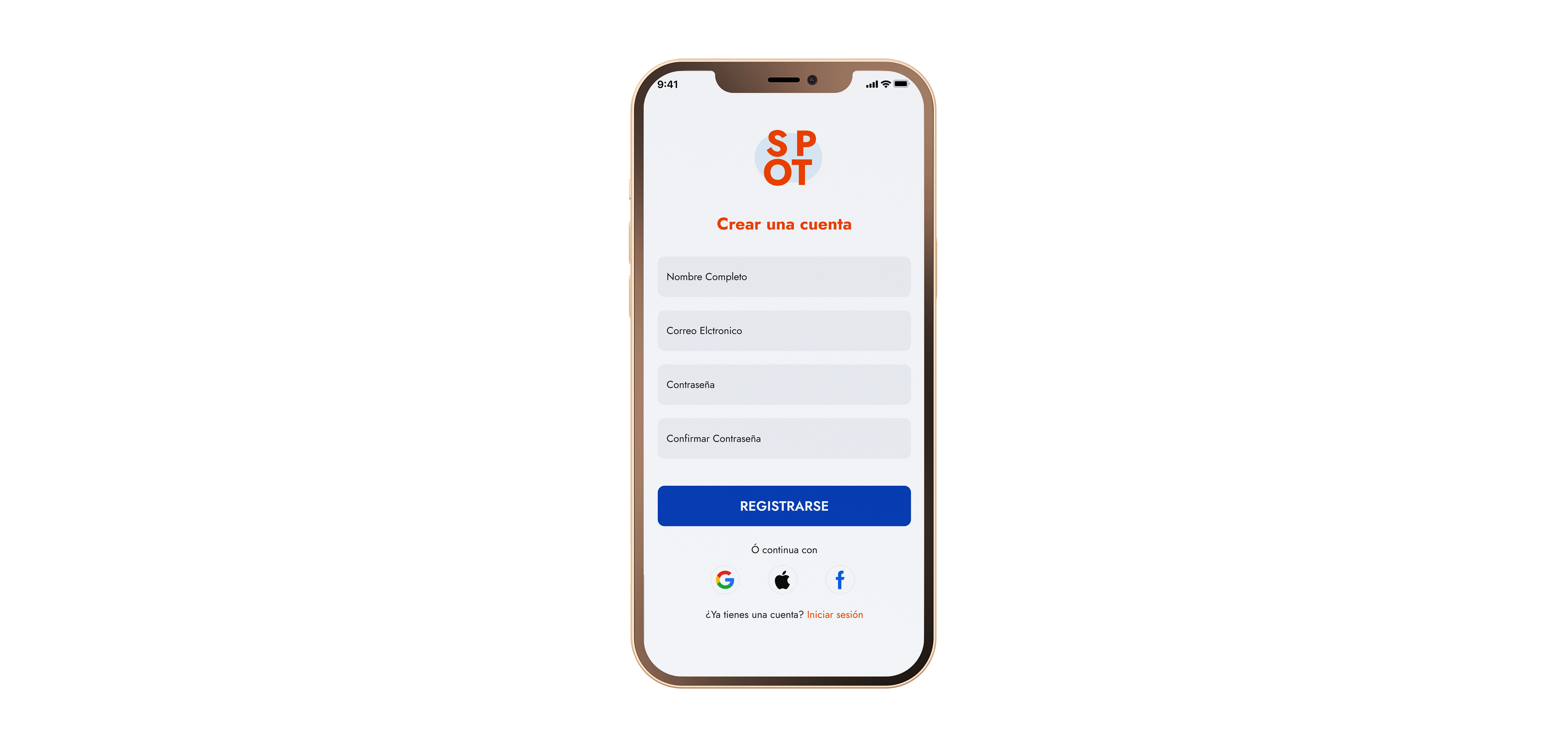 Spot business search engine app mockup UX Design