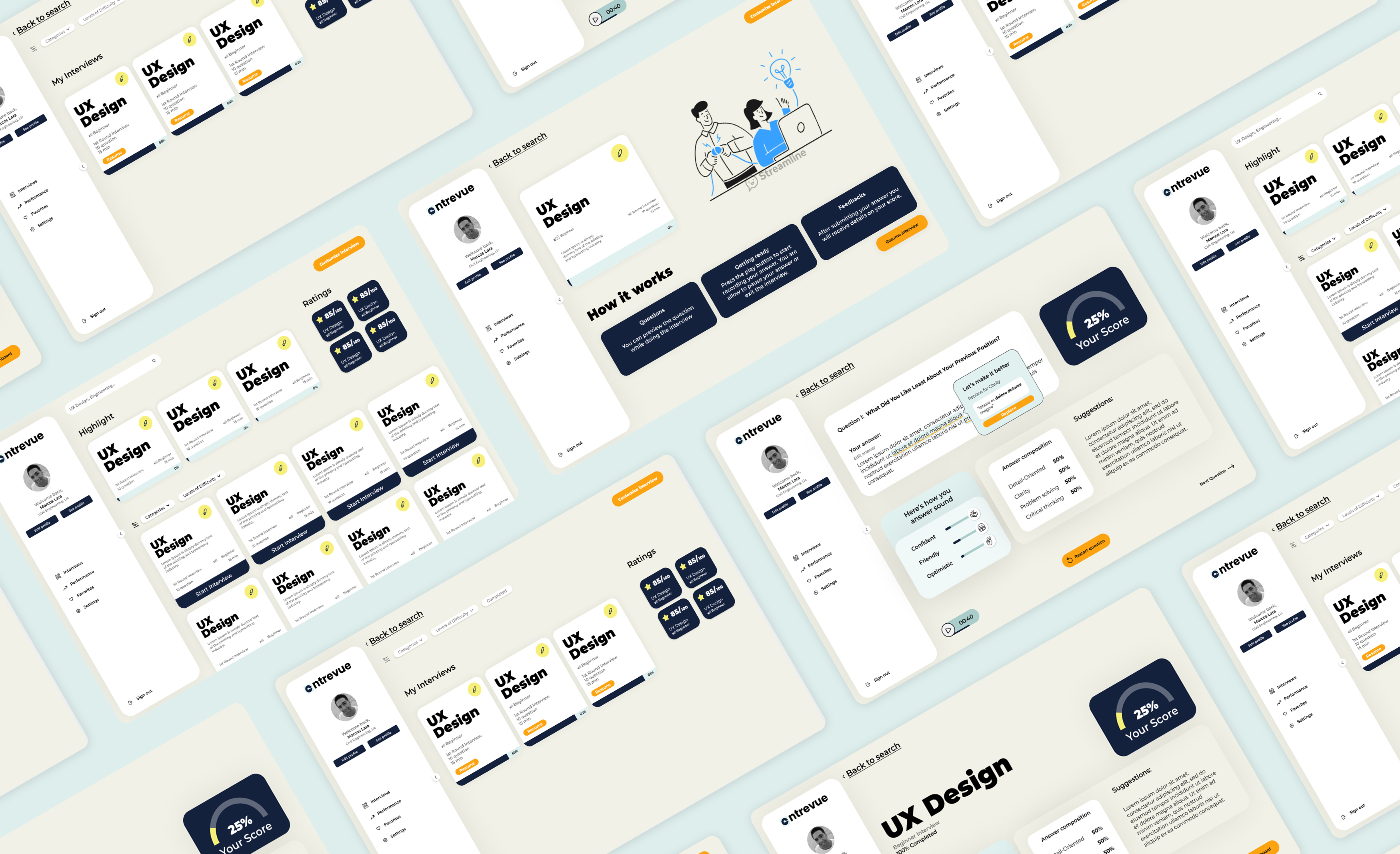 uii design screen mockup