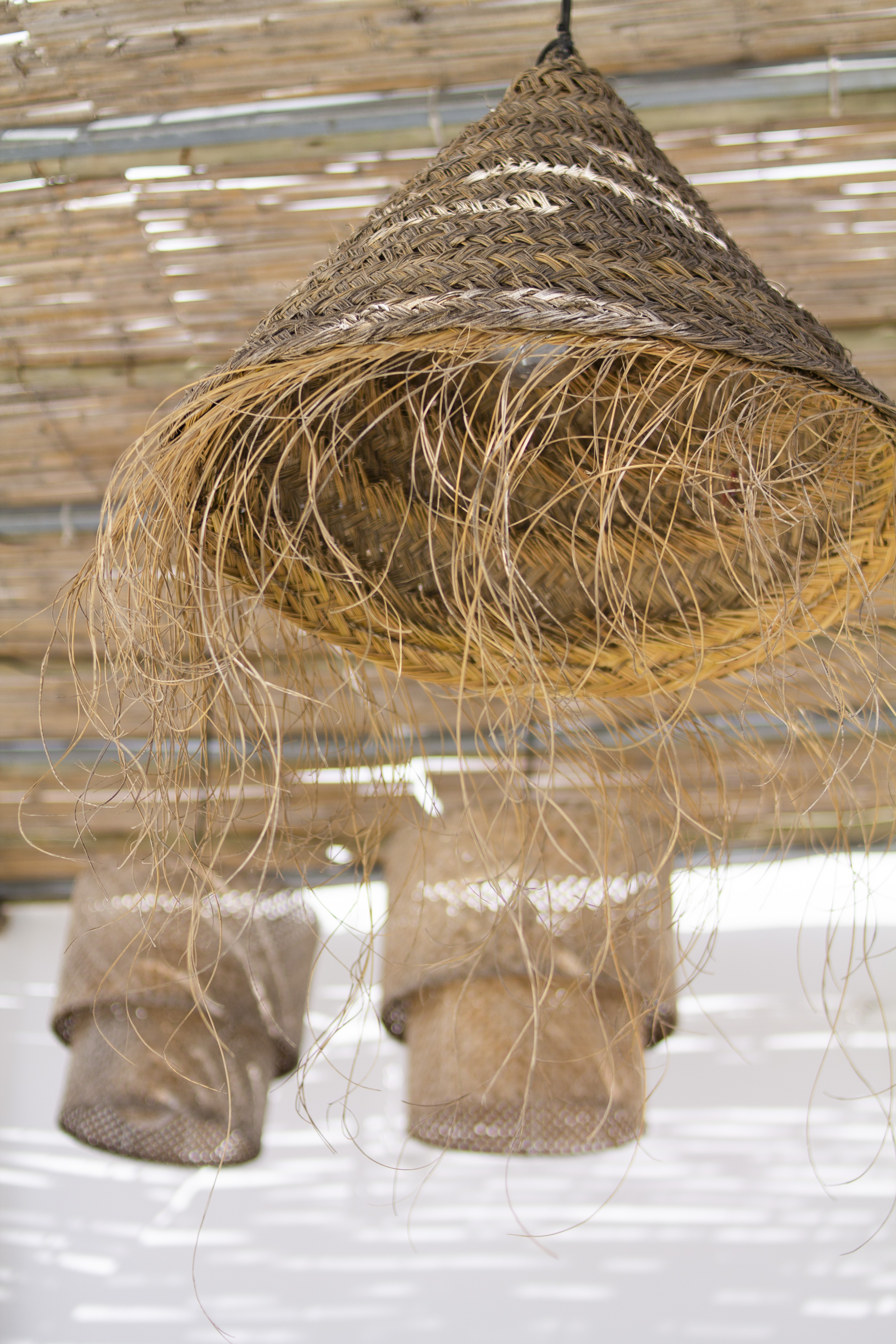 Lámparas de esparto ibicenzas