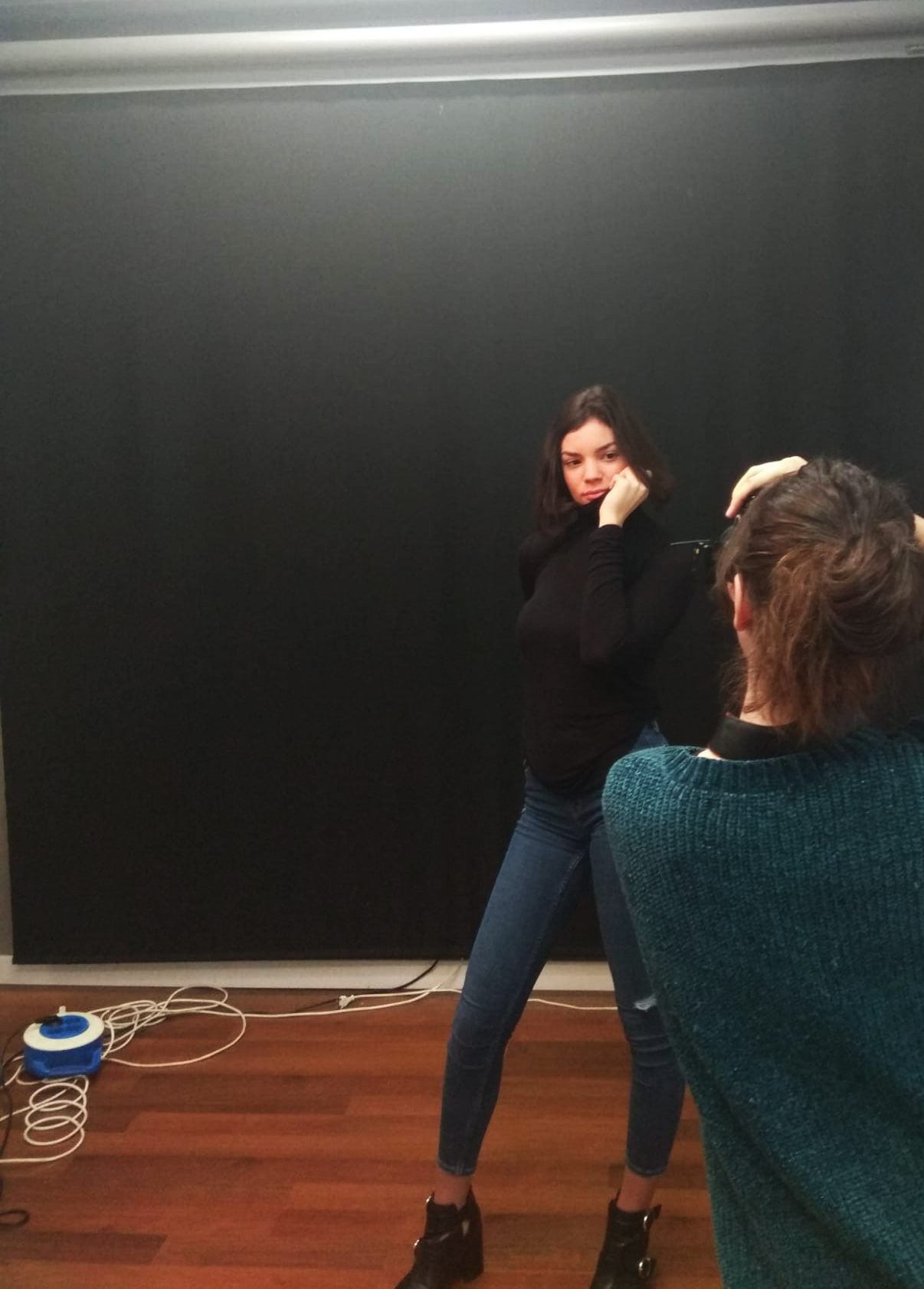 Almudena Fuentesal realizando una sesión de fotos