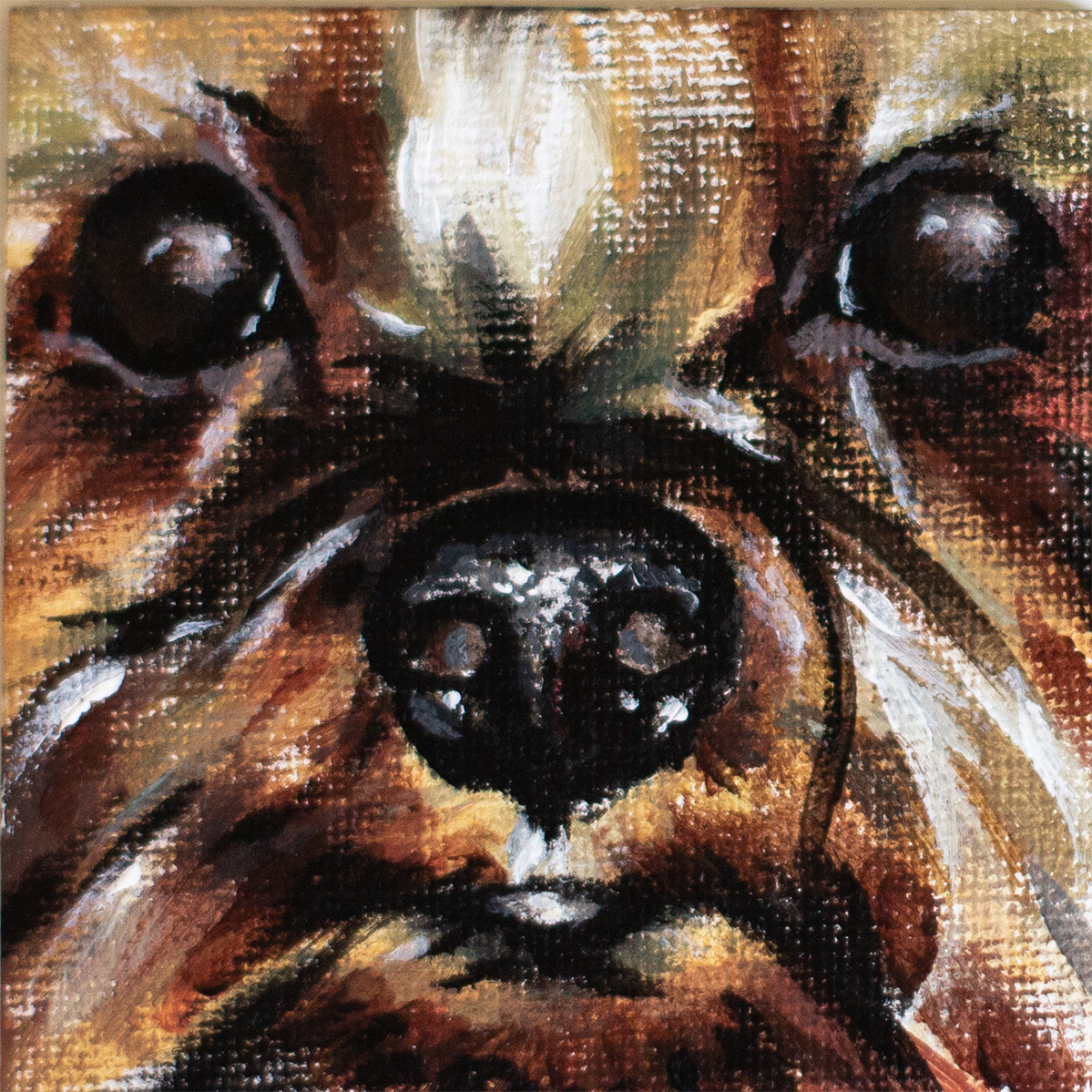 Pintura de un yorkshire por Afuentesal