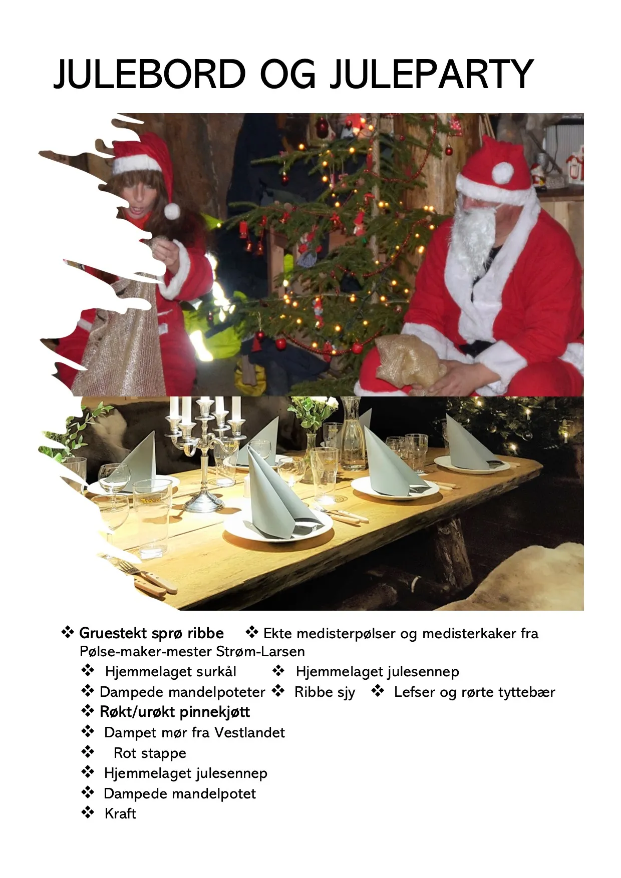 Julebord meny