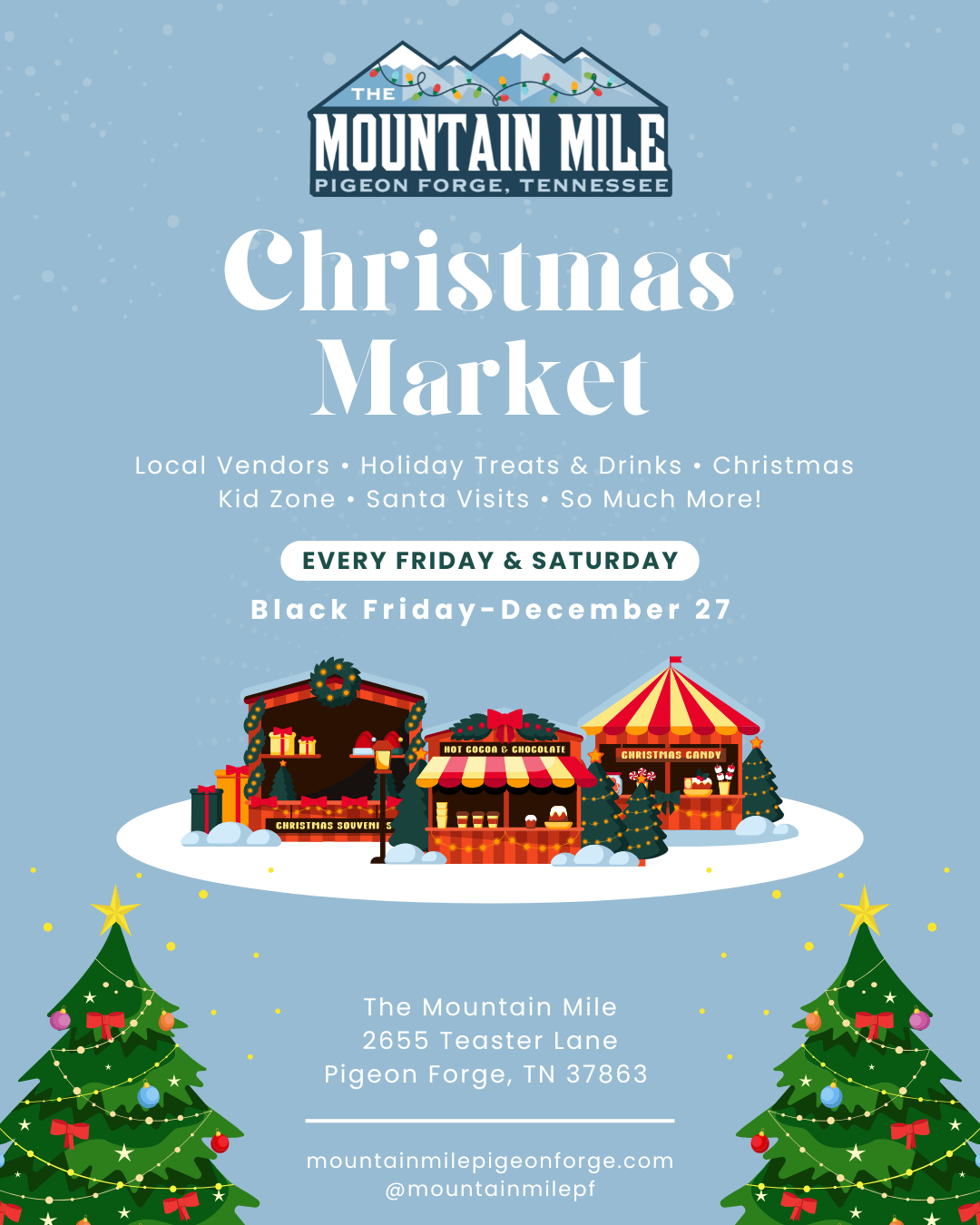 Mountain Mile Christmas Market in Pigeon Forge, Tennessee