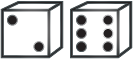 Two Dice - One Two and One Six is Facing