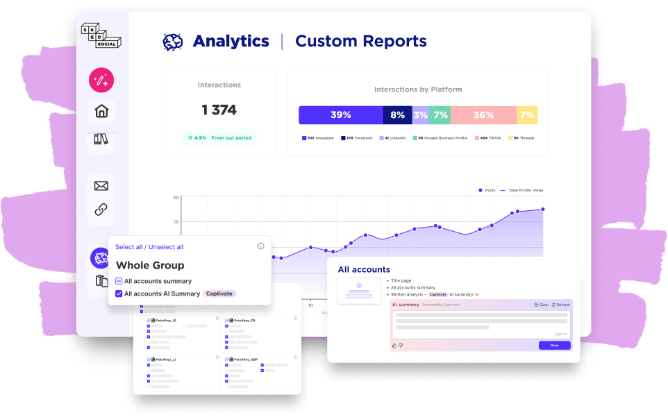 Custom reports with Sked Social