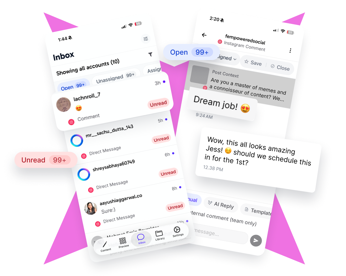 See how gender differs across each social channel