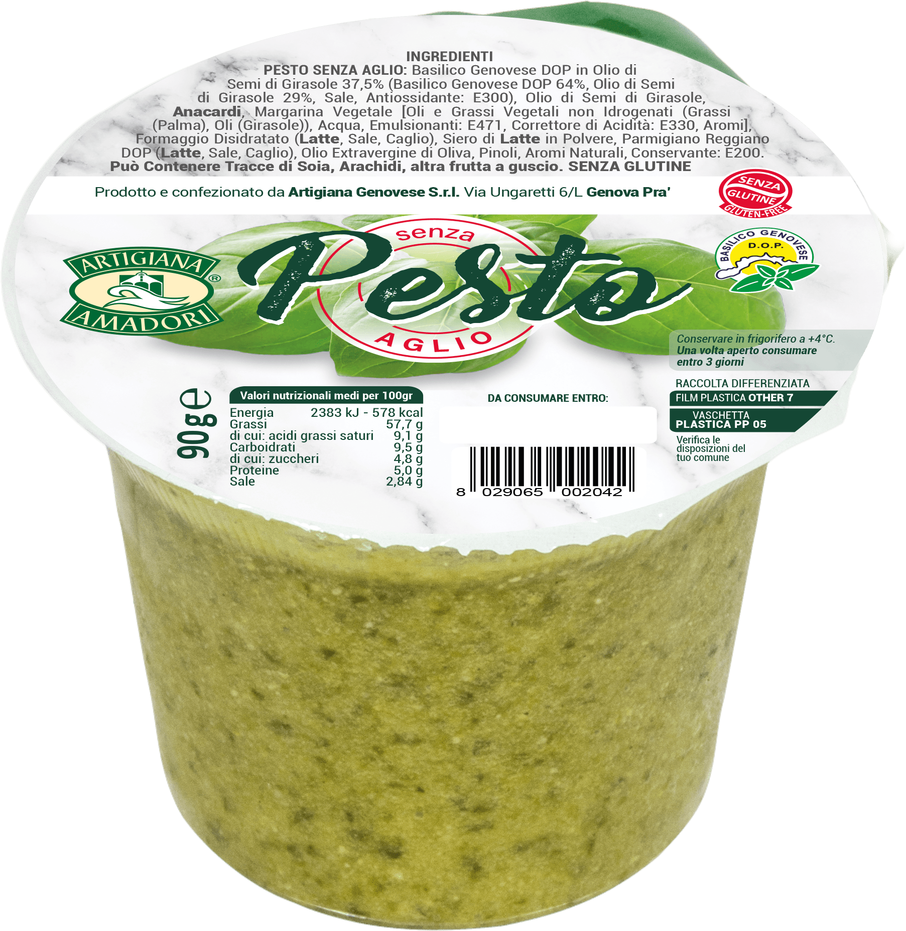 Pesto senza aglio