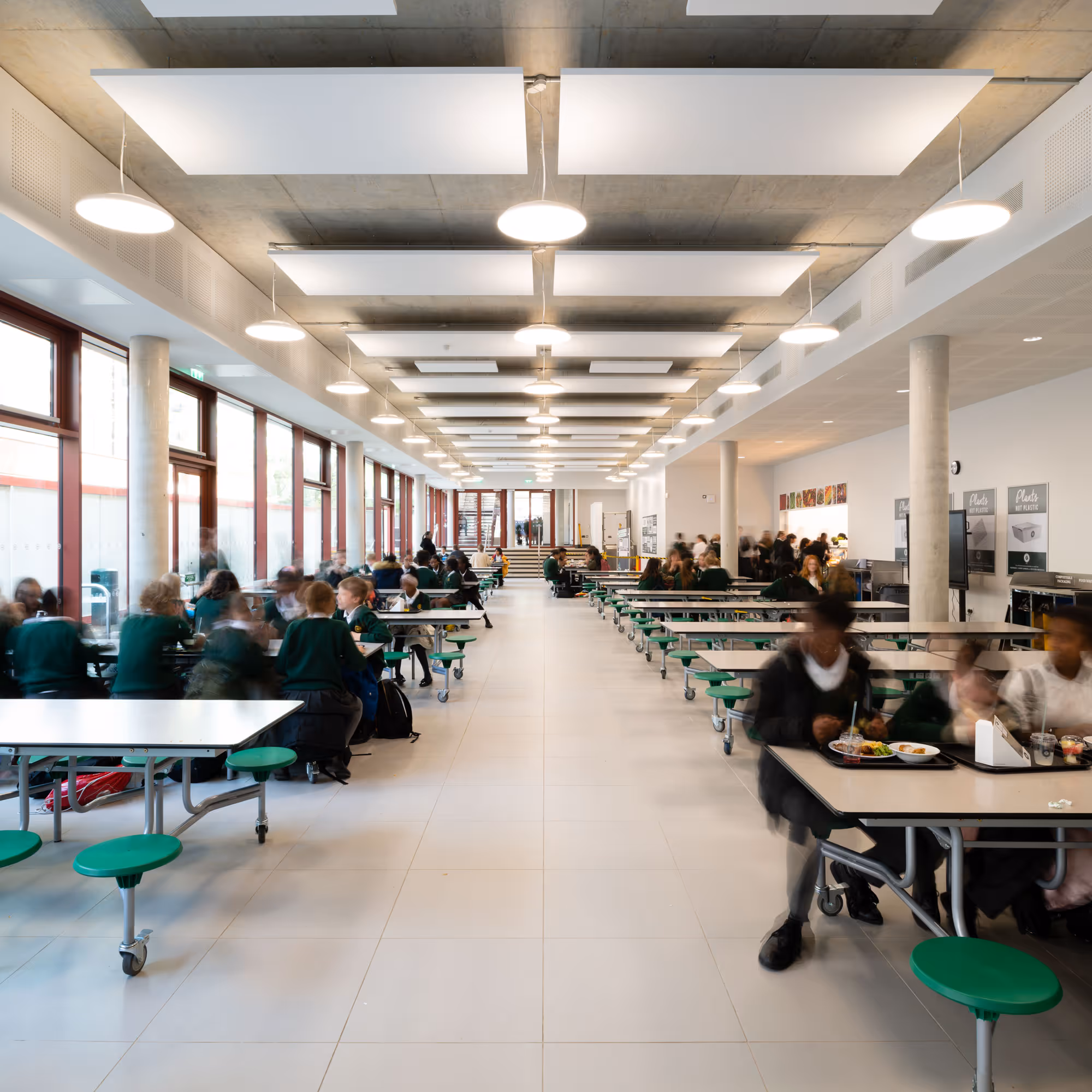 An image of the lunch hall at the Charter School East Dulwich