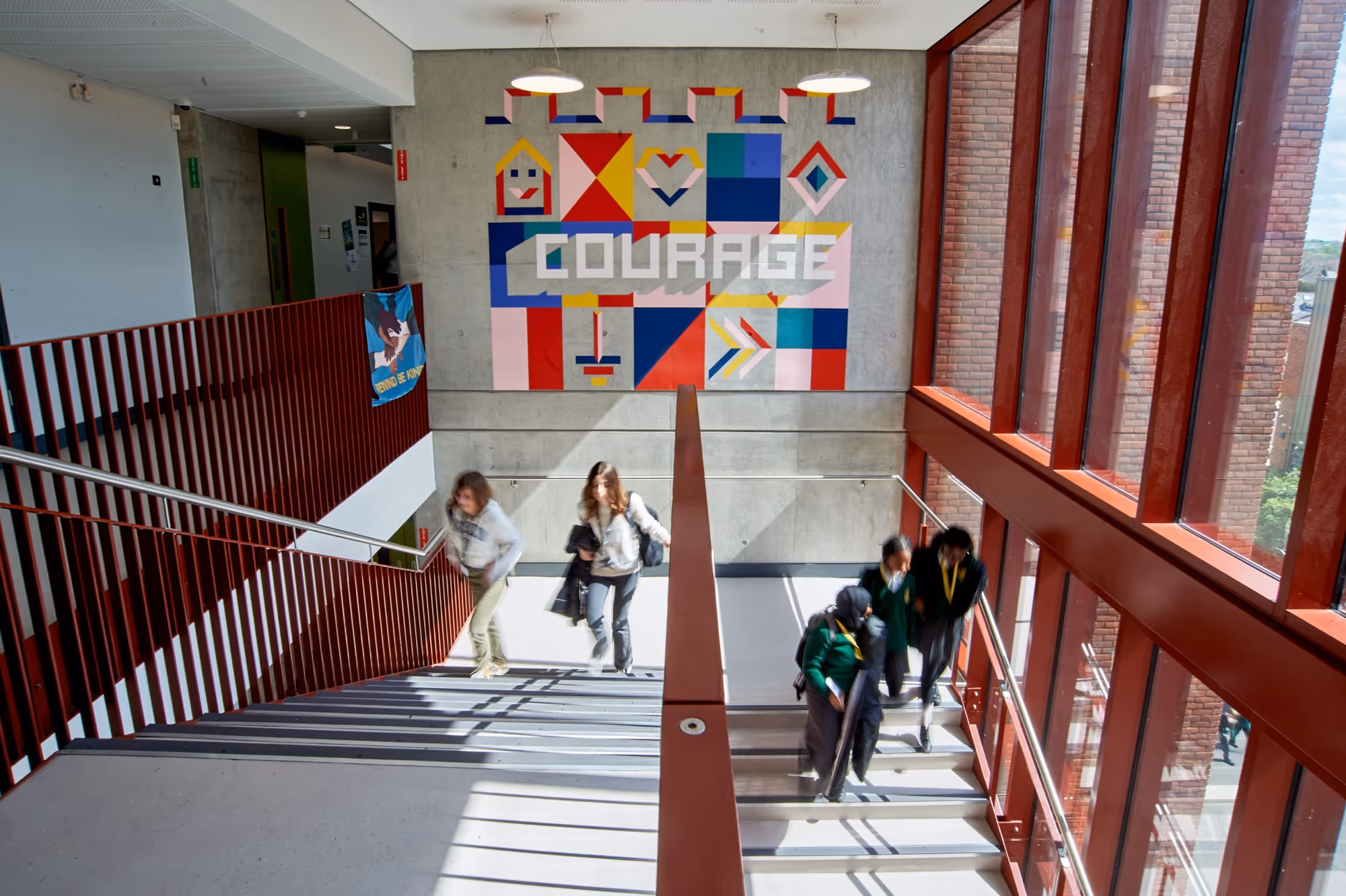 interior stairs in the main building at The Charter School East Dulwich