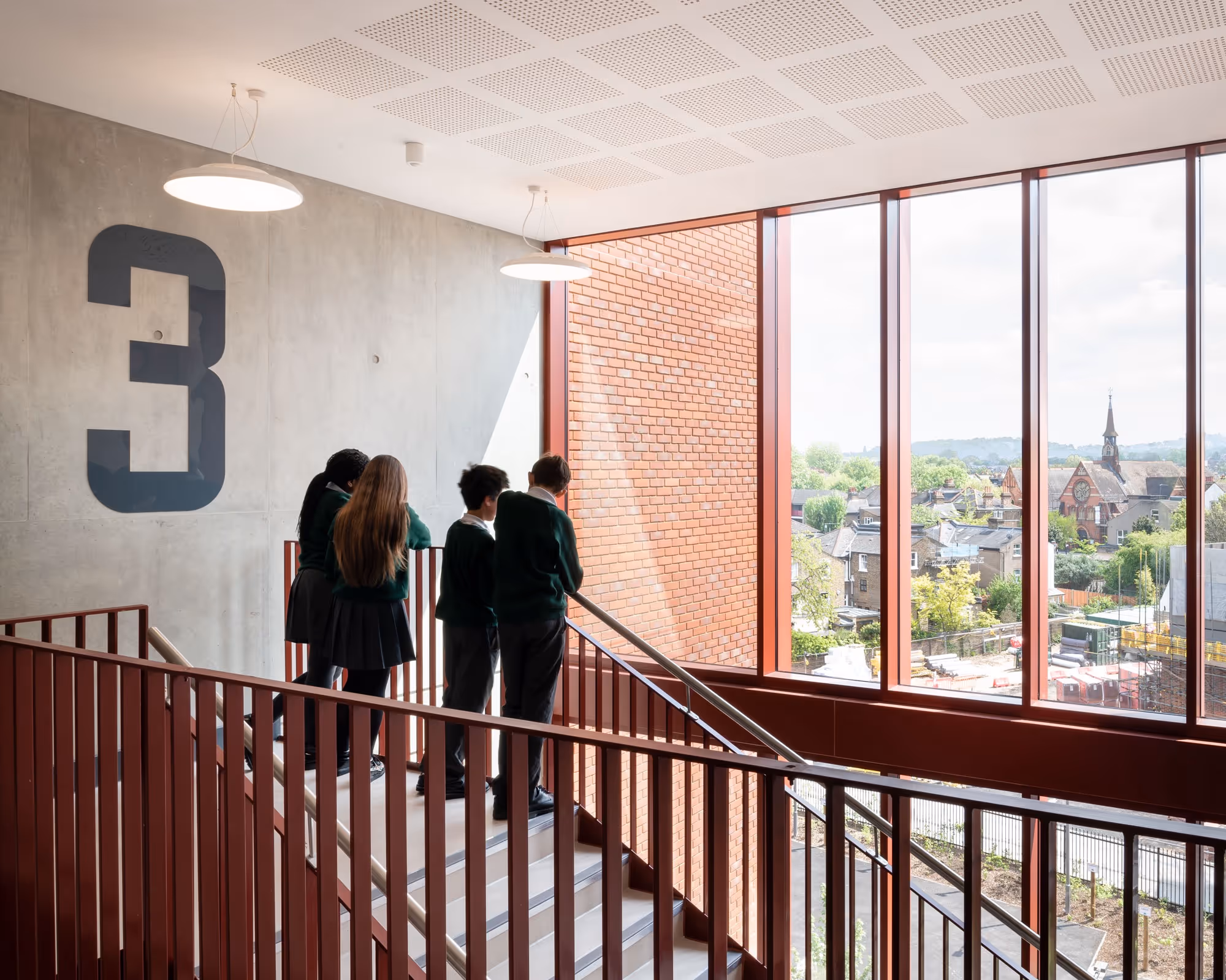 interior stairs in the main building at The Charter School East Dulwich