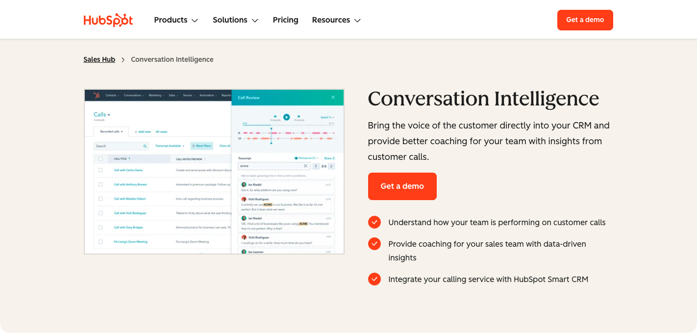 HubSpot Conversation Intelligence – Native for HubSpot Users