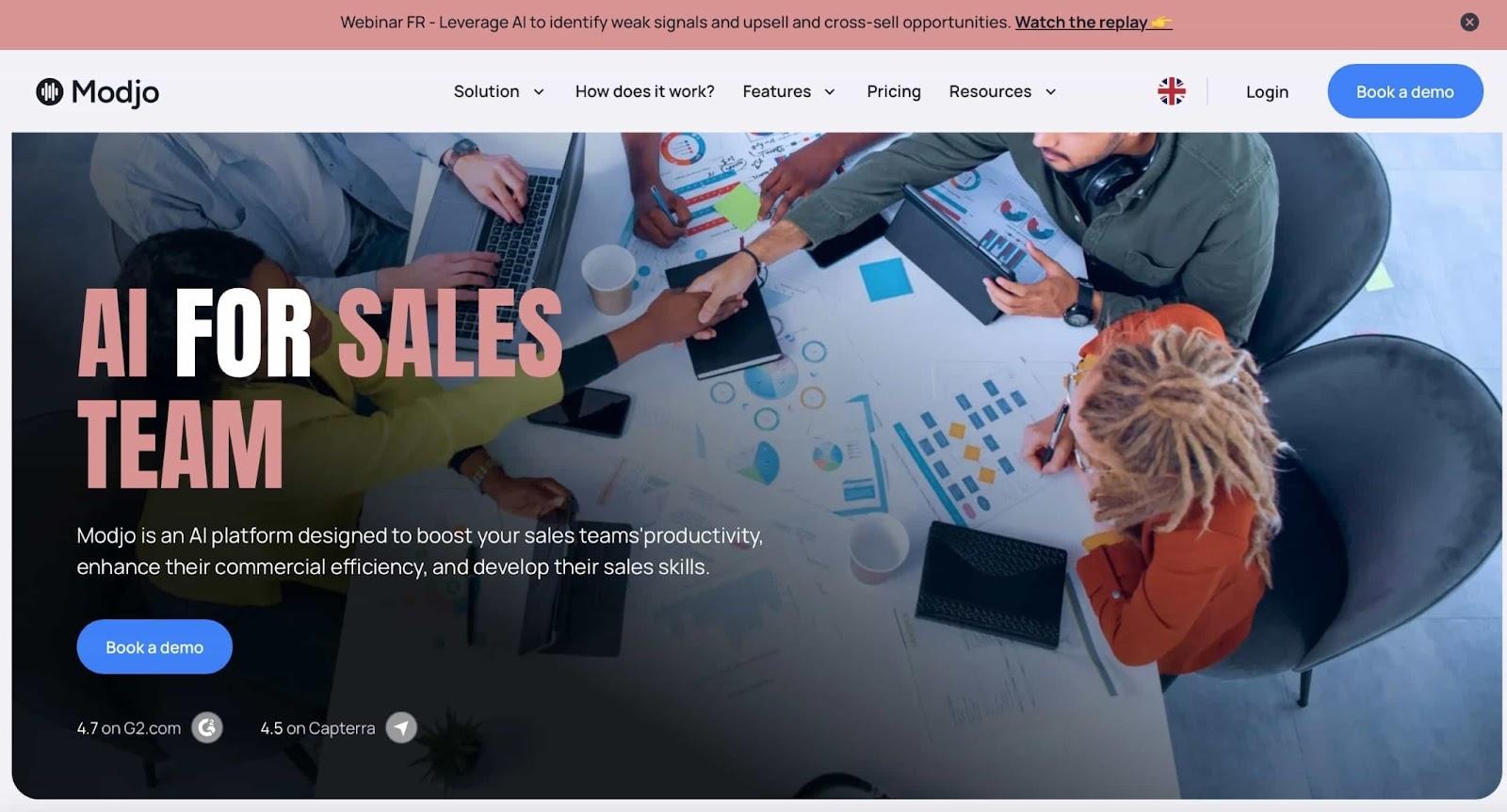 Modjo platform interface