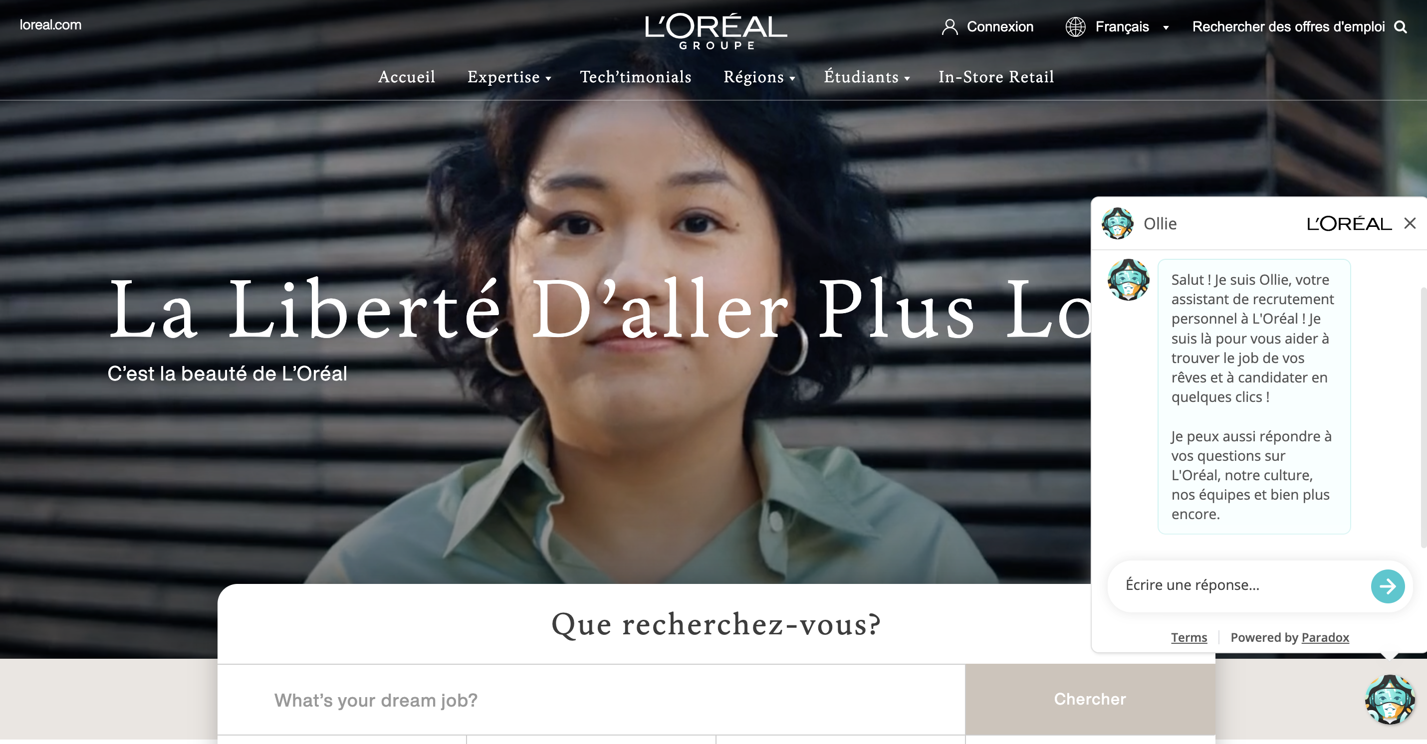 Site carrière de L'Oréal - Les meilleurs sites carrières Wink