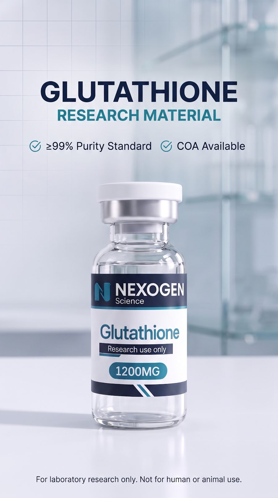 Glutathione static: Research material, 99% purity standard