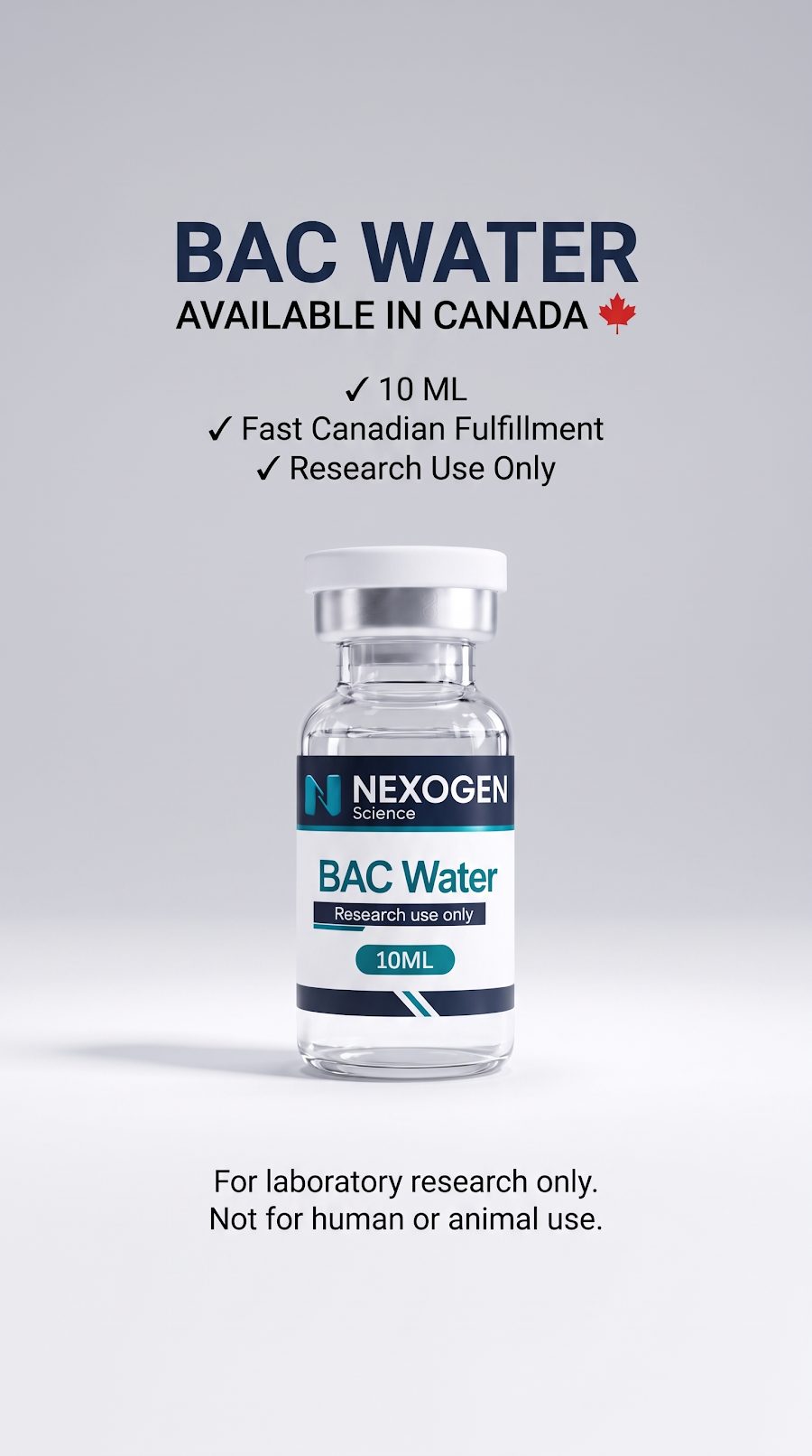 BAC Water static: Available in Canada, fast Canadian fulfillment