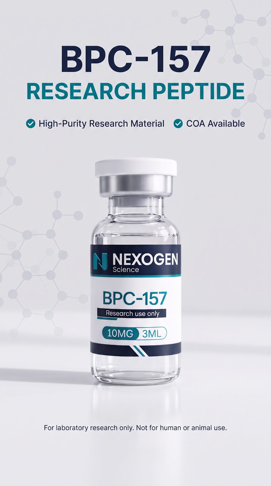 BPC-157 static: Research peptide, high-purity material