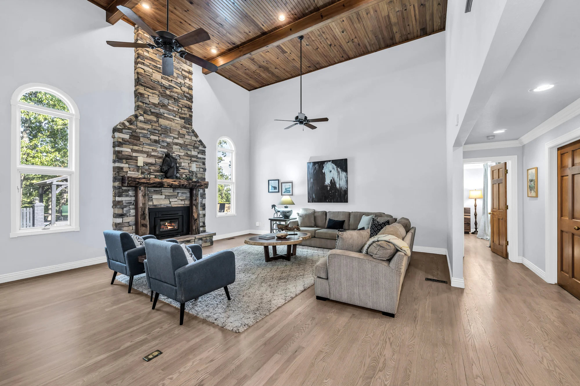 Interiors · Vaulted living room