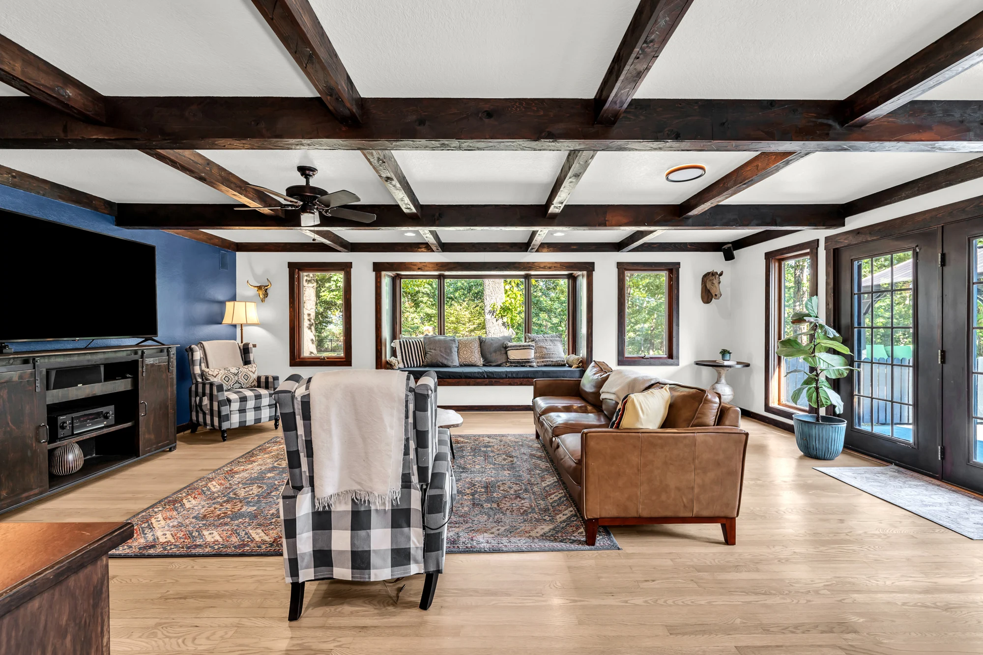 Interiors · Living room and outdoor connection