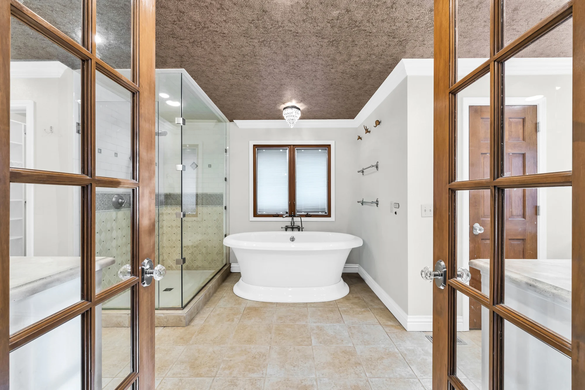 Interiors · Bathroom with freestanding tub