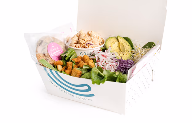 Meal box with various food items