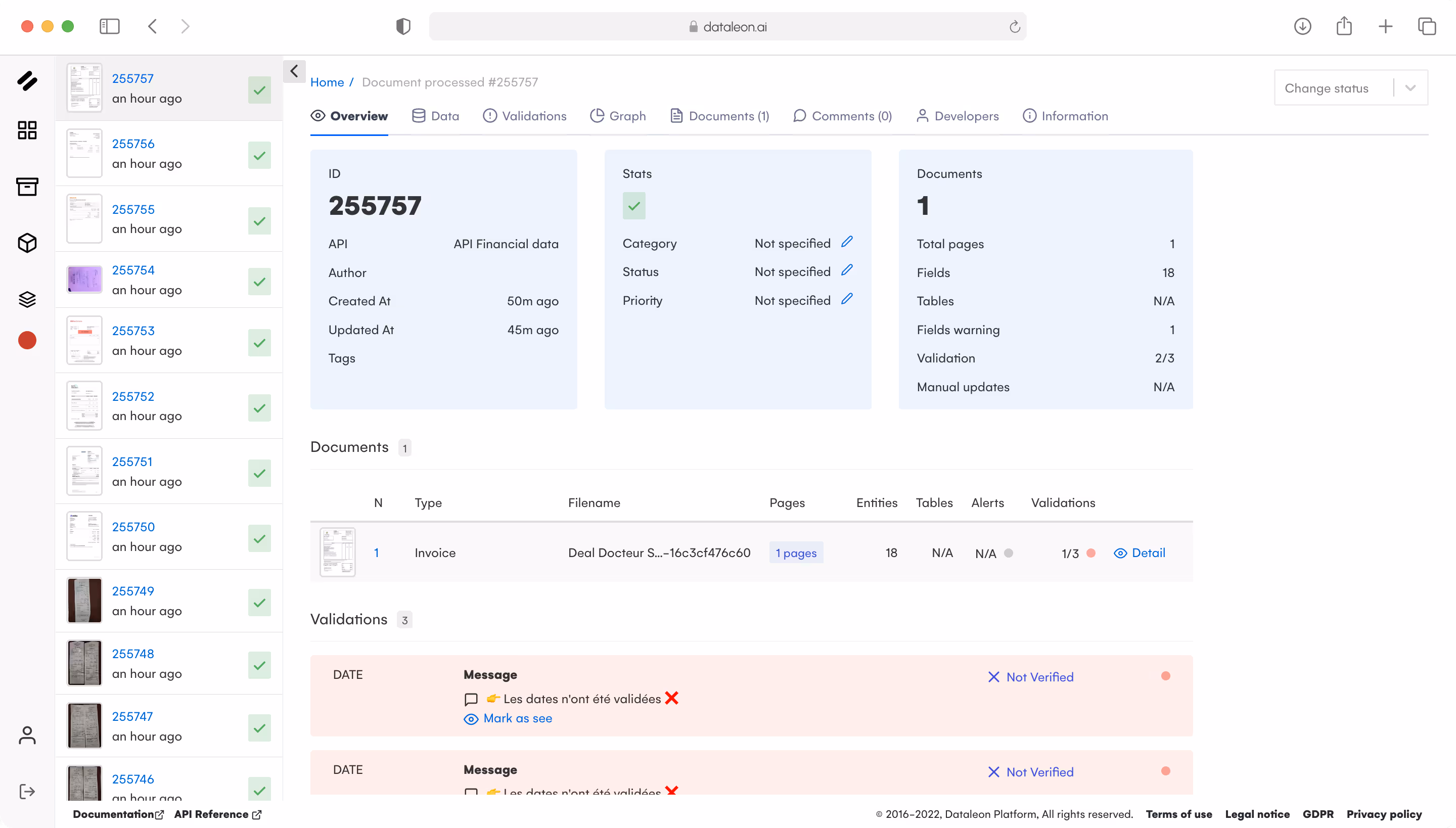 Image traitement plateforme dataleon