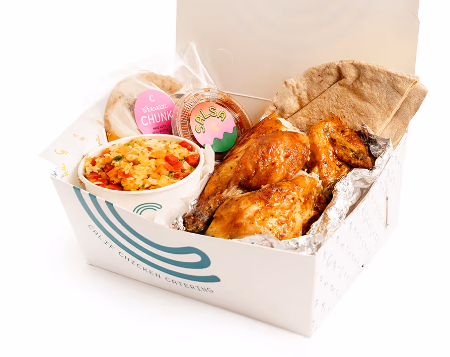 Half Chicken w/Pita + Side + Cookie