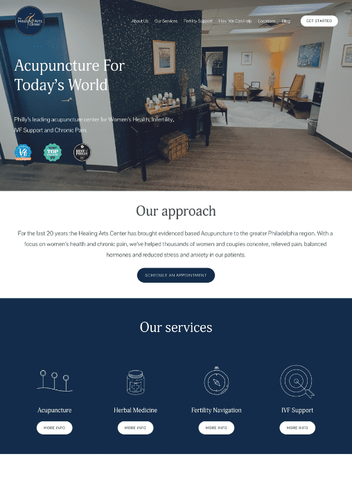 Healing Arts Center homepage