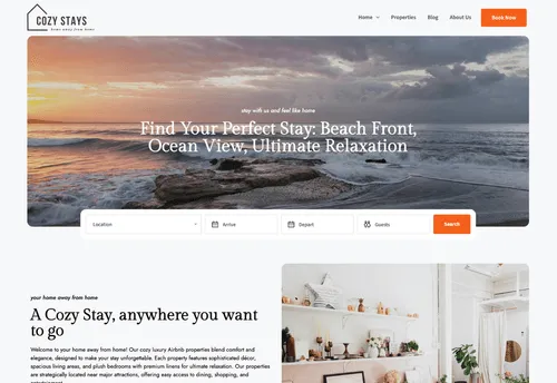 Direct booking website design option 3