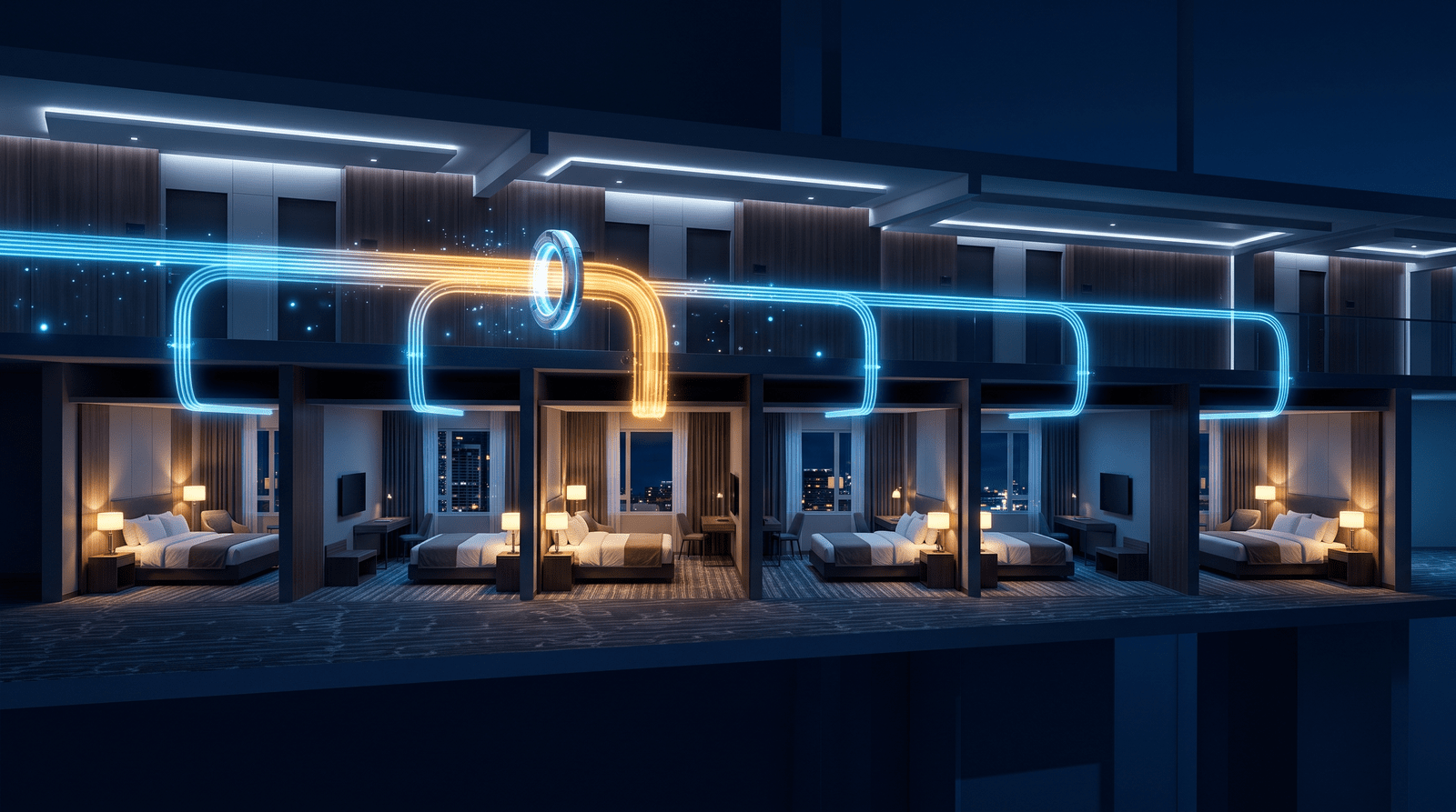 Per-package bandwidth limits stop one room from taking the whole hotel WiFi connection.