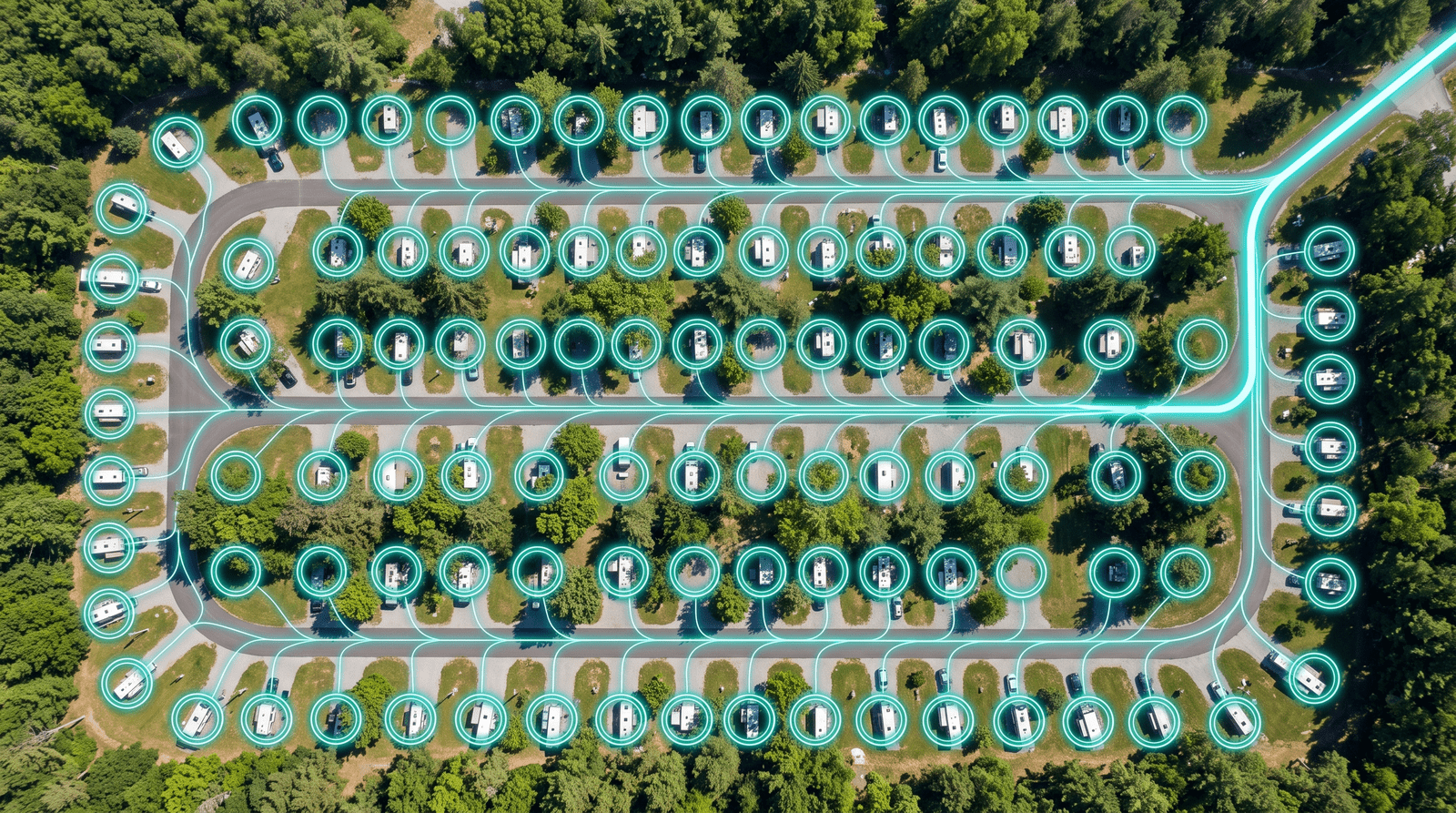 Per-device bandwidth caps keep one campsite from taking the whole campground WiFi connection.